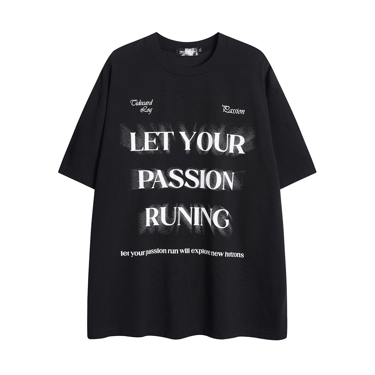 Unisex High-Street Streetwear Letter Graphic Crewneck T-Shirt