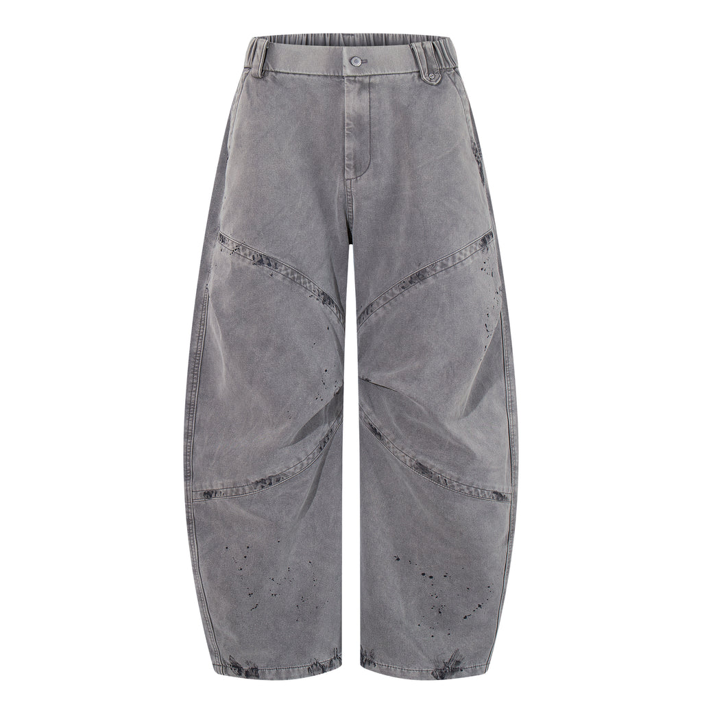 Unisex Premium Washed Distressed Patchwork Vintage Denim Jeans
