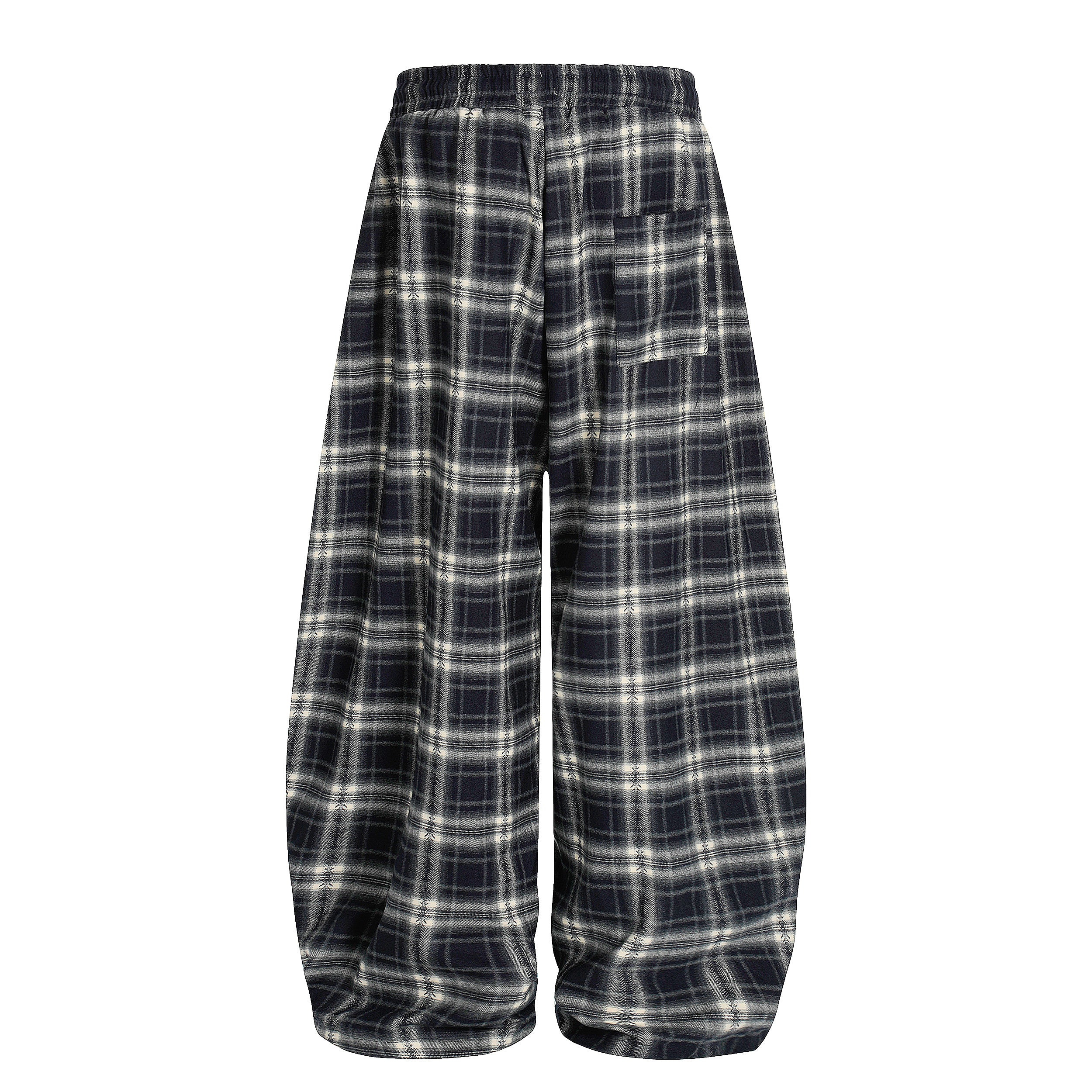 DONOTLOGO Urban Streetwear Collection | Unisex Relaxed Silhouette Plaid Pants | Bold Checkered Motif & Soft Cotton Knit Fabric