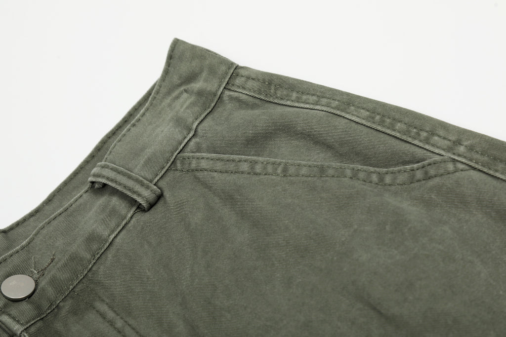 DONOTLOGO Urban Streetwear Collection | Unisex Relaxed Silhouette Cargo Pants | Bold Rainbow & Puppy Motif & Soft Denim Fabric