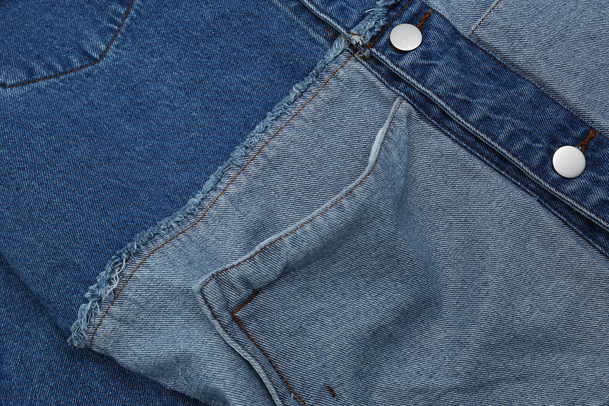 Unisex Color-Block Patchwork Jacket