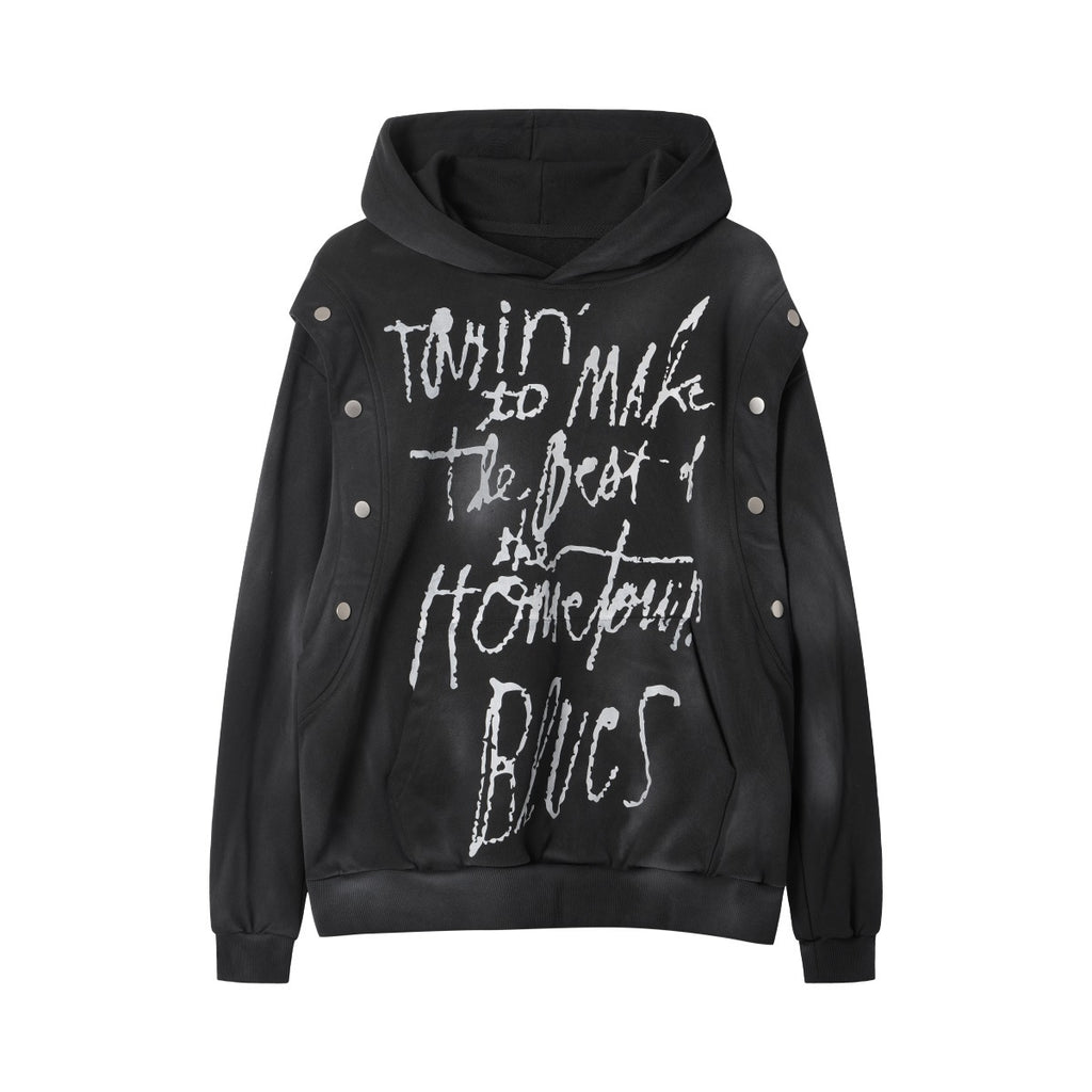 Unisex Hip-Hop High-Street Graffiti Hoodie