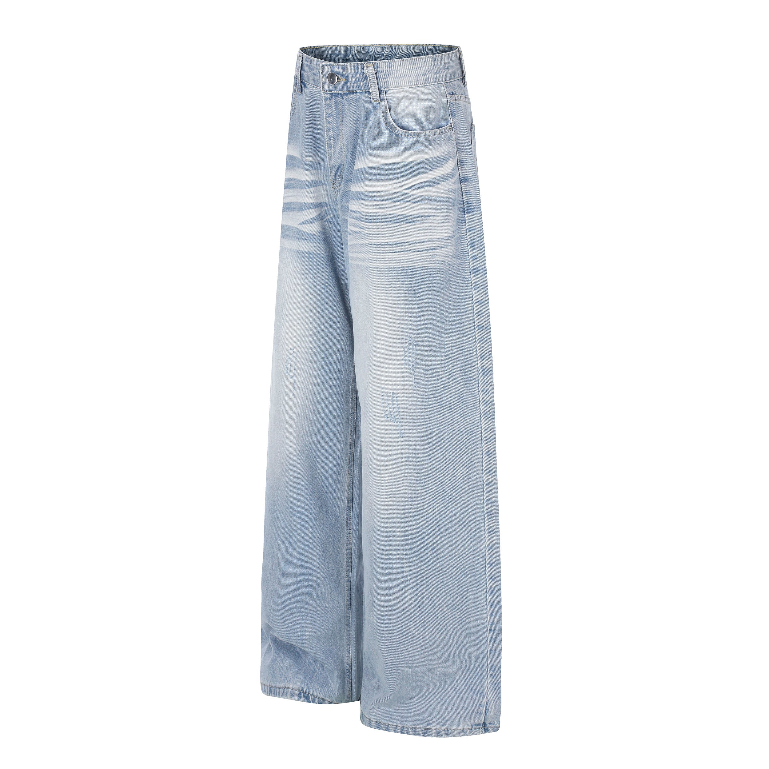 DONOTLOGO Urban Edge Collection | Unisex Relaxed Fit Denim Jeans | Bold Rivet Pocket Detail & Vintage Wash Finish with Classic Cotton Denim Fabric