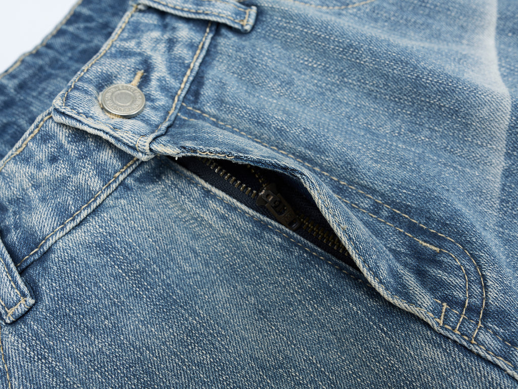 DONOTLOG Oversized Distressed Denim Jeans - Unisex Baggy Trousers with Raw Edge Rips & Whisker Effect - Edgy Streetwear Bottom with Wide Leg Silhouette