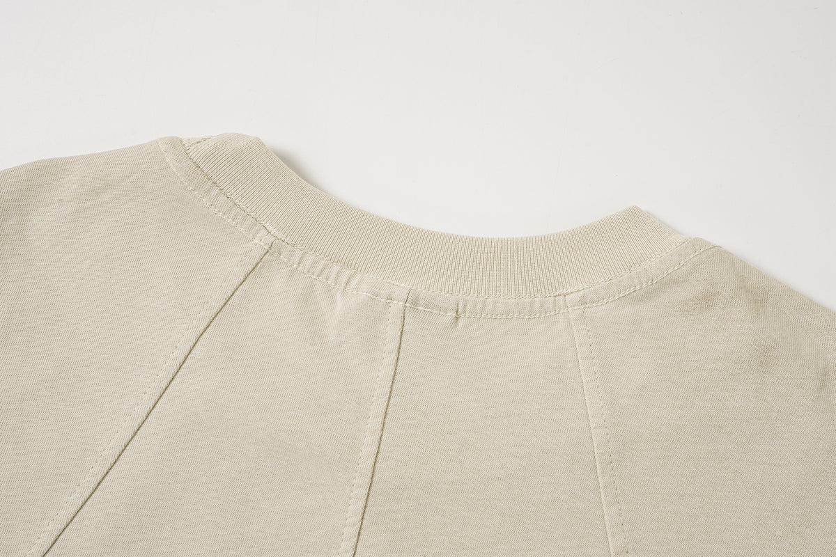 DONOTLOGO Industrial Edge Collection | Unisex Relaxed Fit Deconstructed Tee | Bold Diagonal Rivet Seaming & Faded Wash Finish with Heavyweight Cotton Fabric