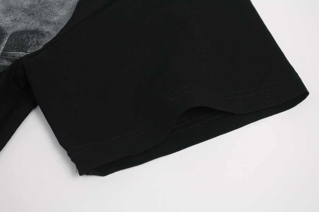 DONOTLGO Unisex Street Style Short Sleeve T-Shirt | Black Heavyweight Cotton Oversize | Martin Boots Graphic | Summer Streetwear Loose Fit Tee