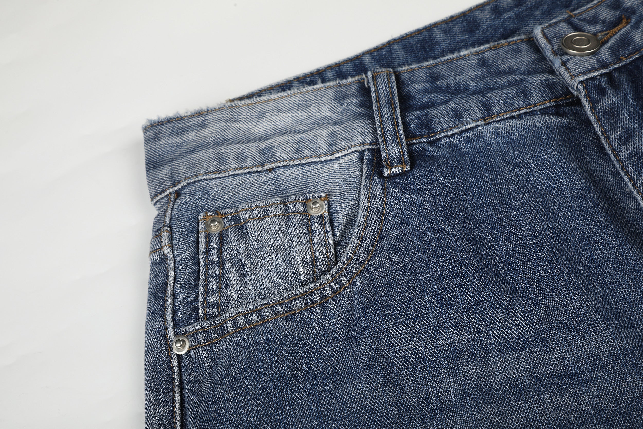 DONOTLOGO Urban Edge Collection | Unisex Relaxed Fit Denim Jeans | Bold Cat Whisker Seaming & Faded Wash Finish with Classic Cotton Denim Fabric
