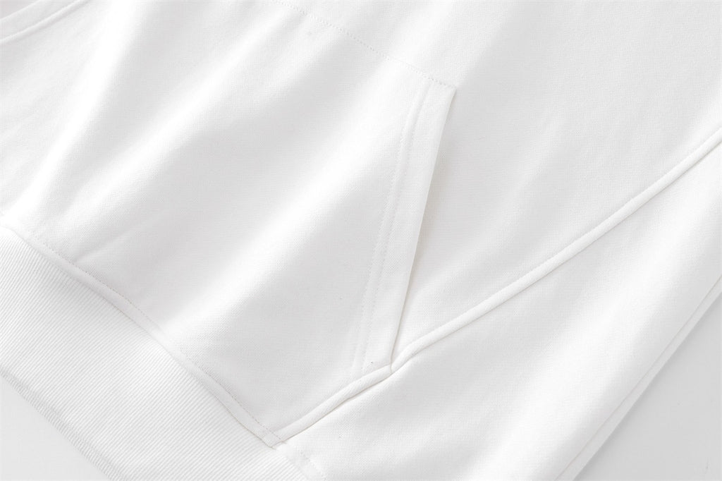 Unisex Streetwear Solid Crewneck Sweatshirt with Letter Print & Zipper Detail