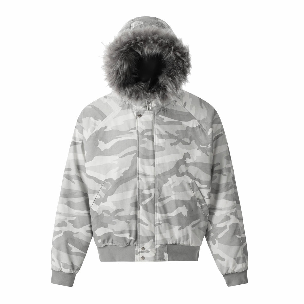 DONOTLOGO Urban Streetwear Aesthetic  | Faux Fur Hood & Textured Print with Bold Silhouette