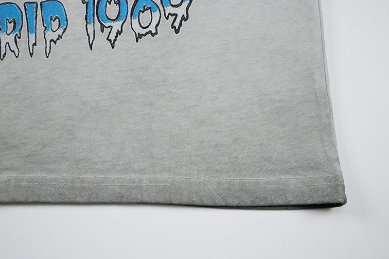 DONOTLOGO Deconstructed "BREAK A LEG" Tee - Unisex Vintage Washed Graphic T-Shirt - Edgy Streetwear Aesthetic Oversized Top