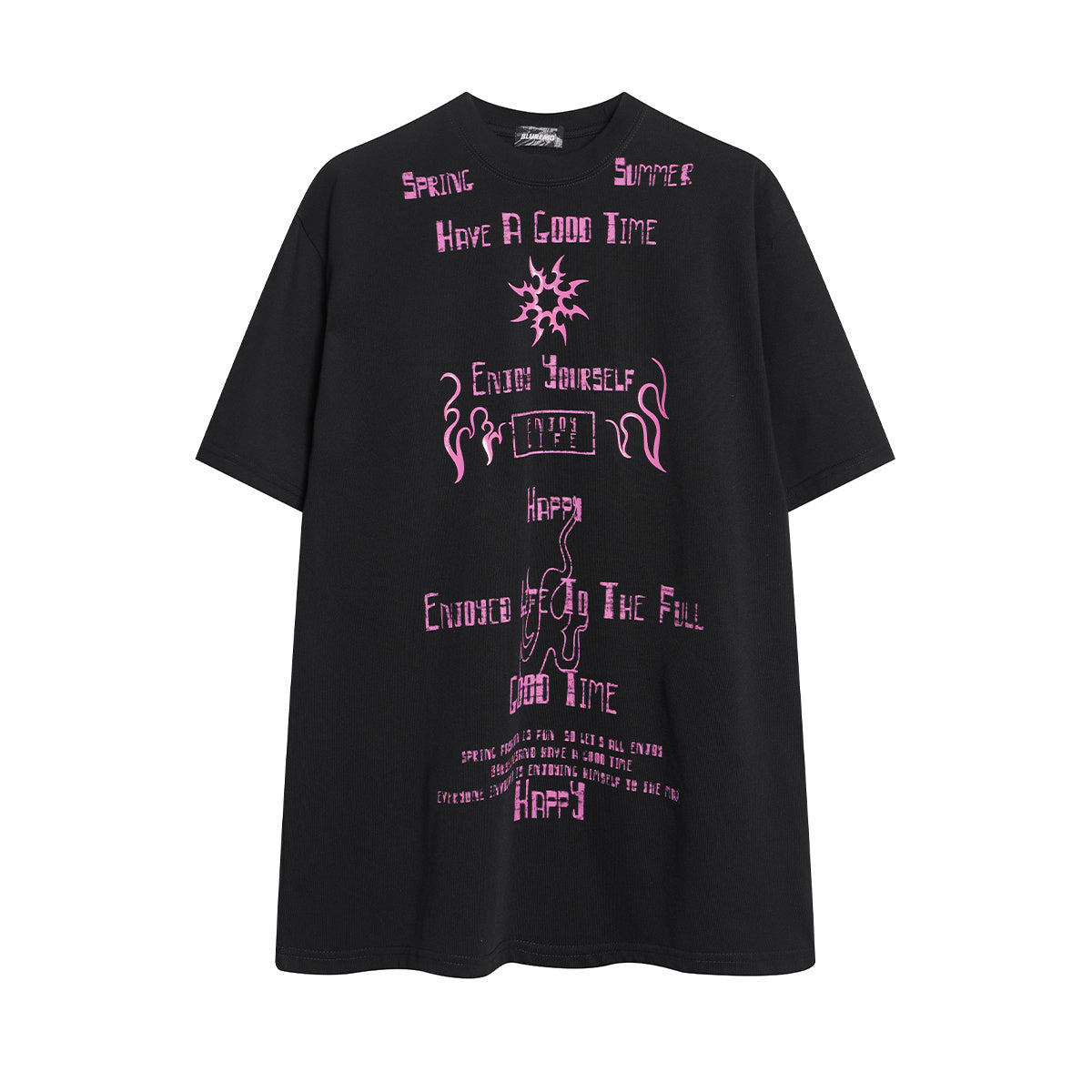Unisex Summer Streetwear Short-Sleeve T-Shirt with Glossy Letter Print
