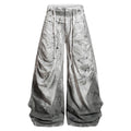 DONOTLOGO Heavy Splatter Gradient Wide-Leg Denim | Unisex Y2K Punk Rock Paint-Splashed Jeans | Vintage Gray High Street Oversized Trousers
