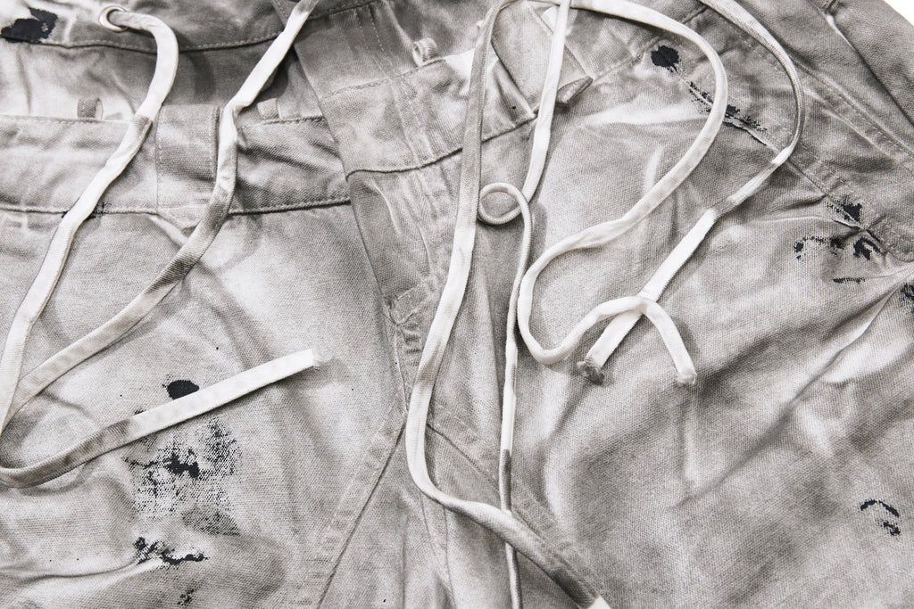 DONOTLOGO Heavy Splatter Gradient Wide-Leg Denim | Unisex Y2K Punk Rock Paint-Splashed Jeans | Vintage Gray High Street Oversized Trousers