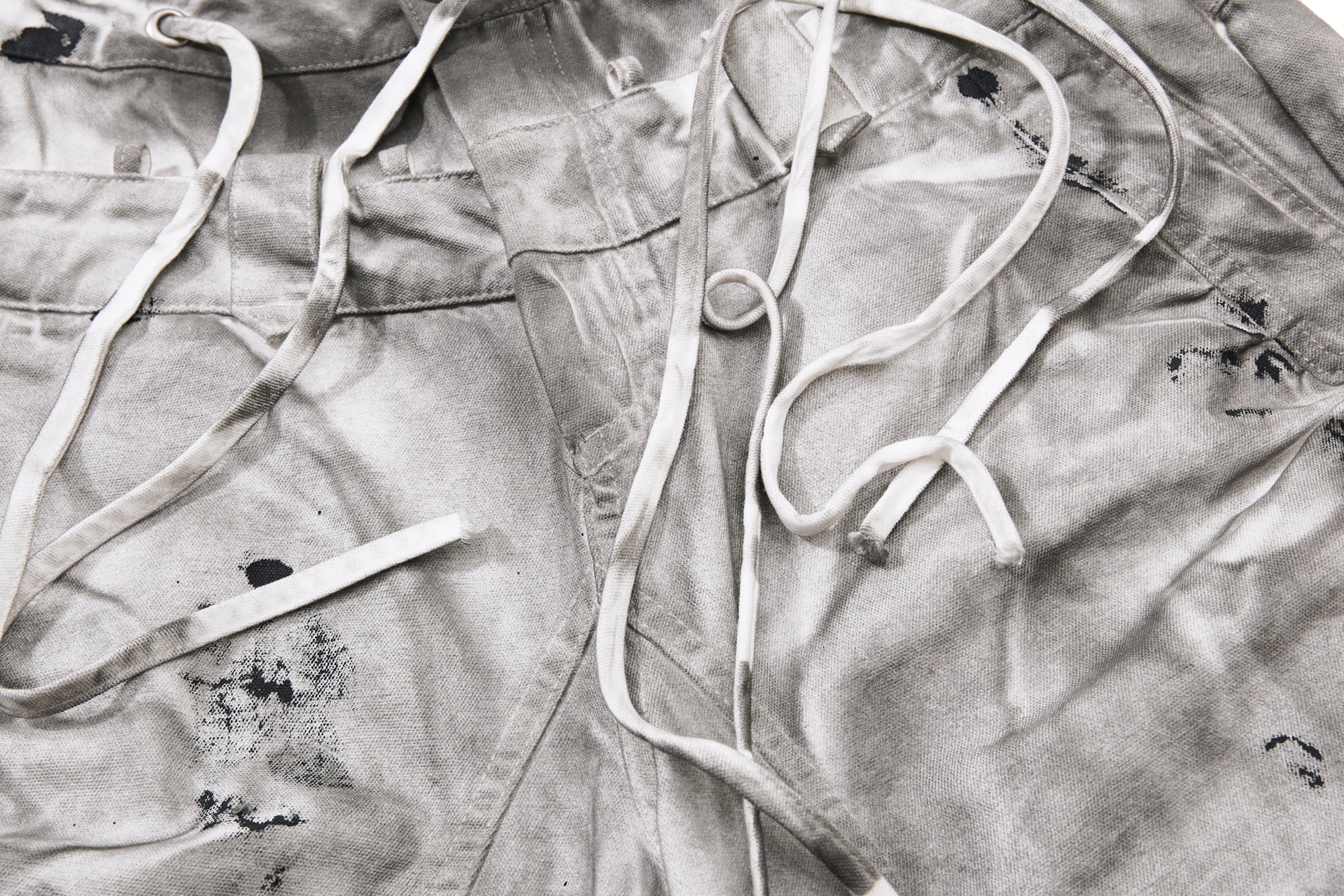 DONOTLOGO Heavy Splatter Gradient Wide-Leg Denim | Unisex Y2K Punk Rock Paint-Splashed Jeans | Vintage Gray High Street Oversized Trousers