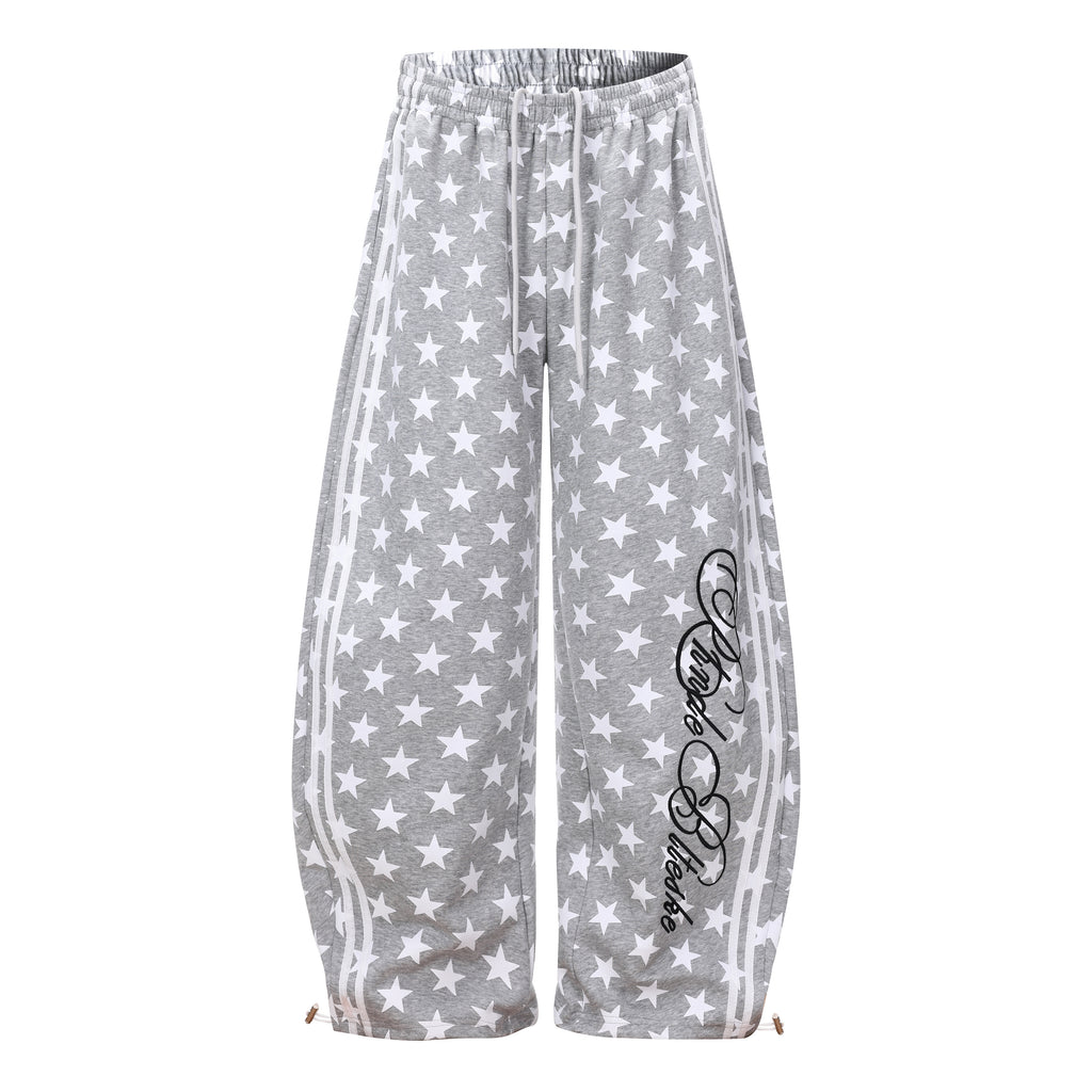 DONOTLOGO Urban Streetwear Collection | Unisex Curved Silhouette Trousers | Bold Star Motif & Soft Cotton Blend Fabric