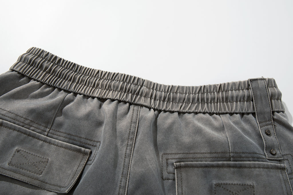 Unisex Vintage Distressed Wrinkled Edgy Denim Jeans