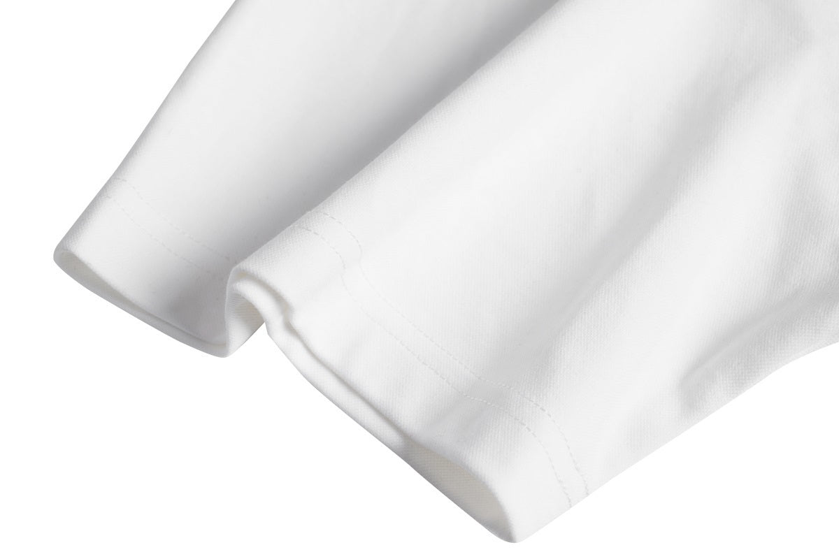 Unisex Buttoned T-Shirt with Reflective Lettering