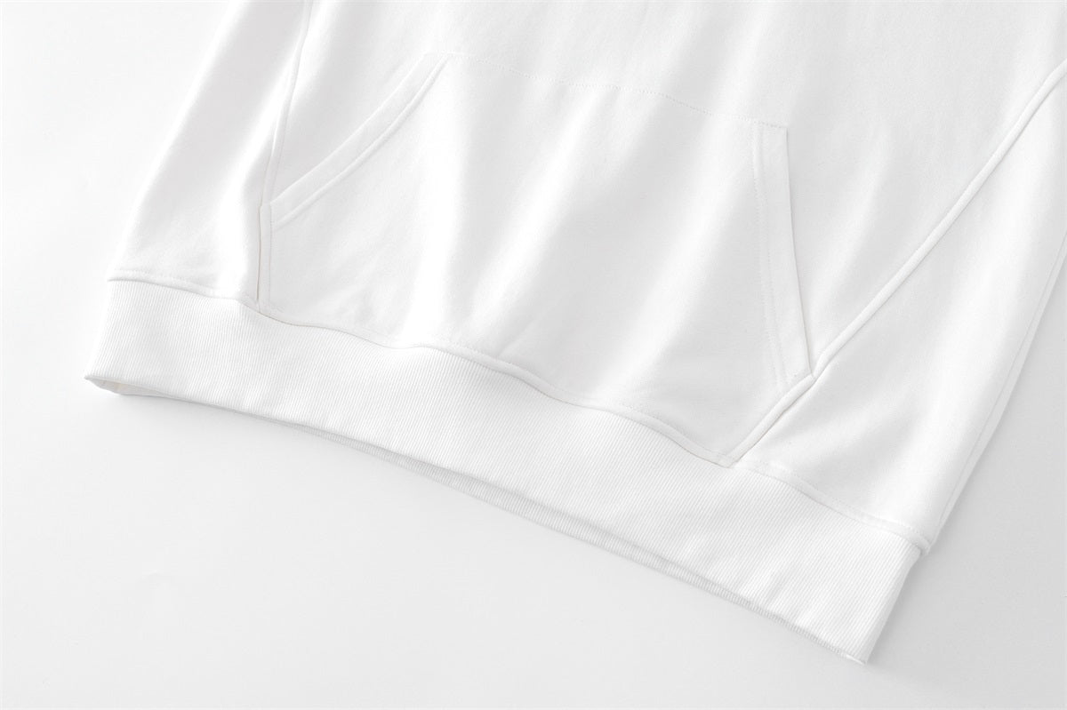 Unisex Streetwear Solid Crewneck Sweatshirt with Letter Print & Zipper Detail