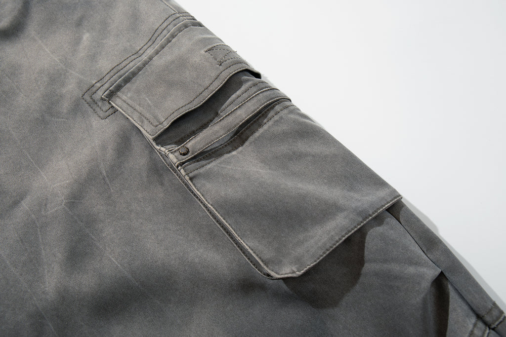 Unisex Vintage Distressed Wrinkled Edgy Denim Jeans