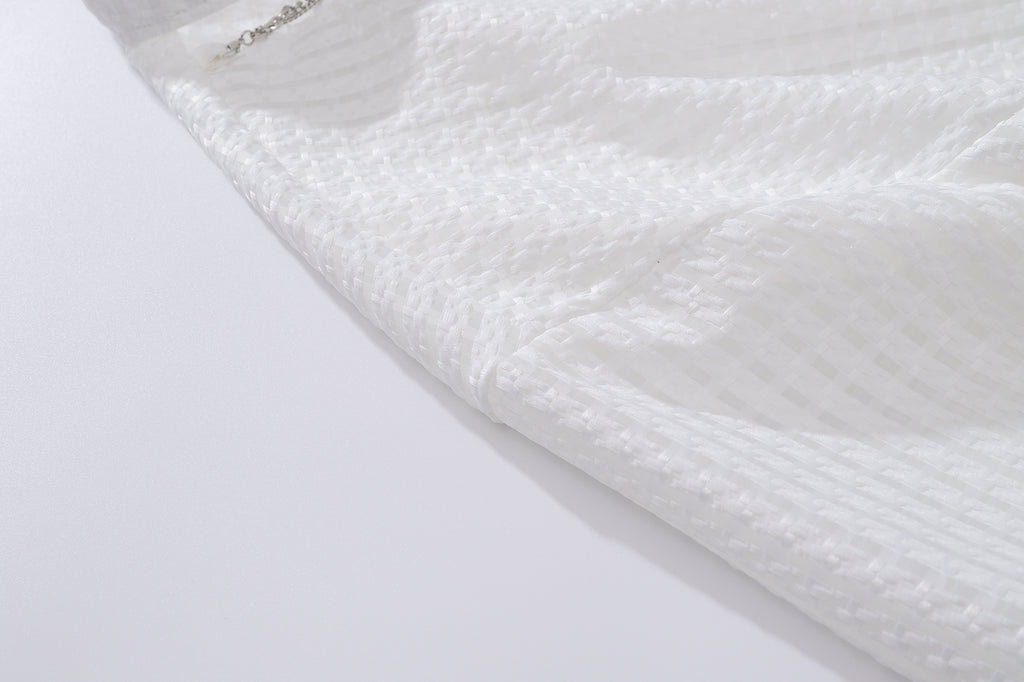 DONOTLOGO Waffle Knit Shirt | Star Embroidery, Relaxed Fit | Breathable Short Sleeve | Perfect for Summer Layering