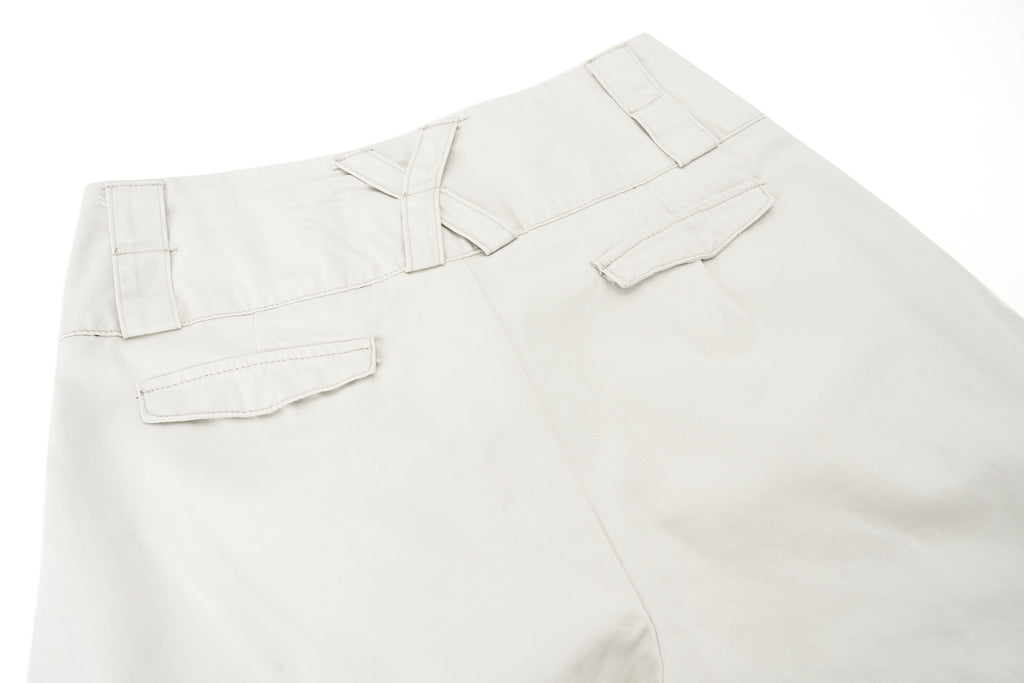 DONOTLOGO Retro Double Waistband Baggy Cargo Jorts | Unisex Y2K Wide Leg Cropped Pants | High Street Summer Bottoms