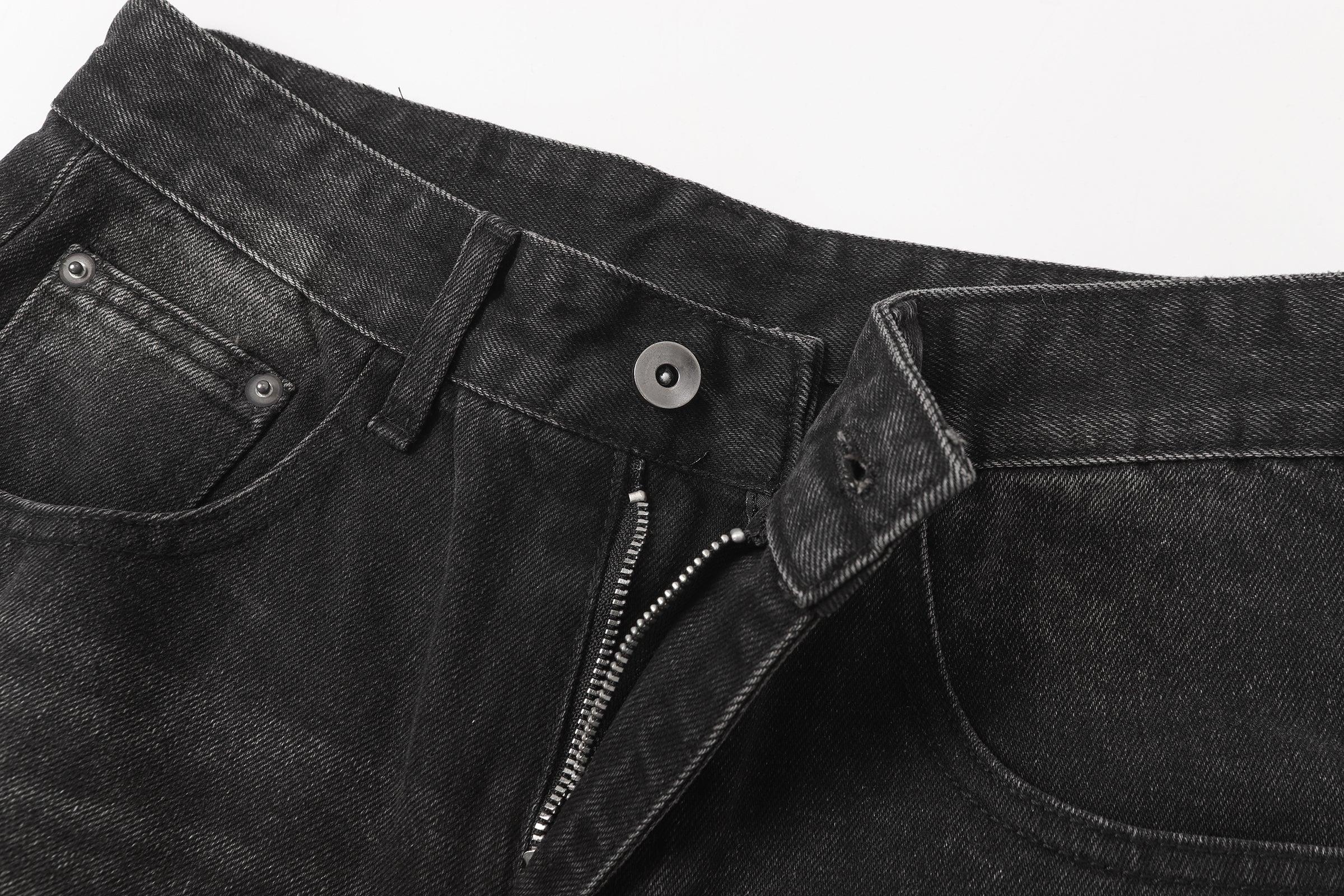 DONOTLOGO Urban Edge Collection | Unisex Relaxed Fit Denim Shorts | Bold Cat Whisker Seaming & Faded Wash Finish with Classic Cotton Denim Fabric
