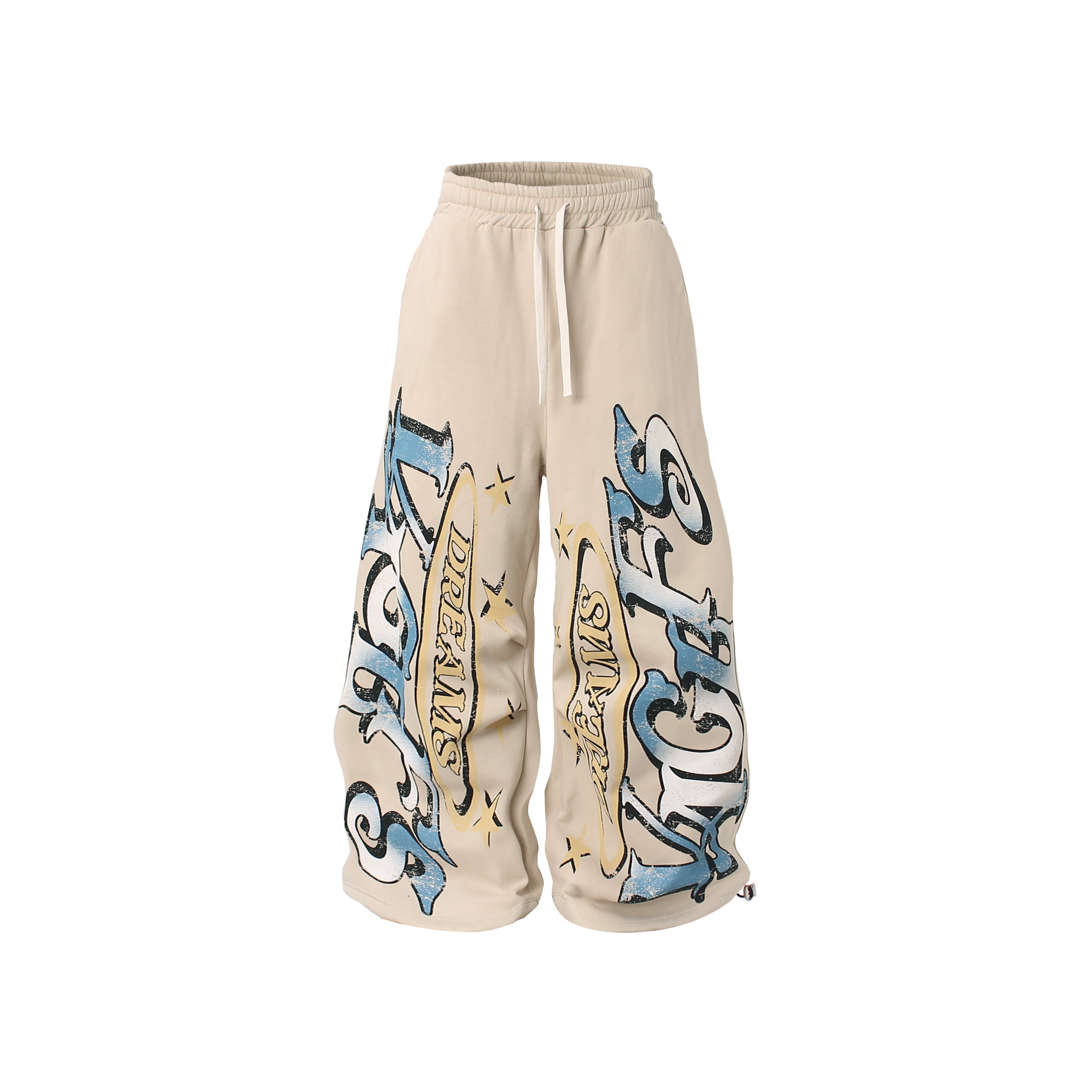 Unisex High-Waist Loose-Fit Fleece Sweatpants