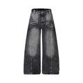DONOTLOGO Urban Streetwear Collection | Unisex Relaxed Silhouette Jeans | Bold Acid Wash & Distressed Motif & Soft Denim Fabric