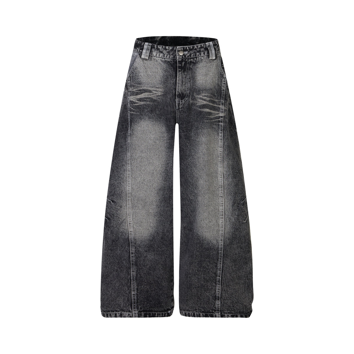 DONOTLOGO Urban Streetwear Collection | Unisex Relaxed Silhouette Jeans | Bold Acid Wash & Distressed Motif & Soft Denim Fabric