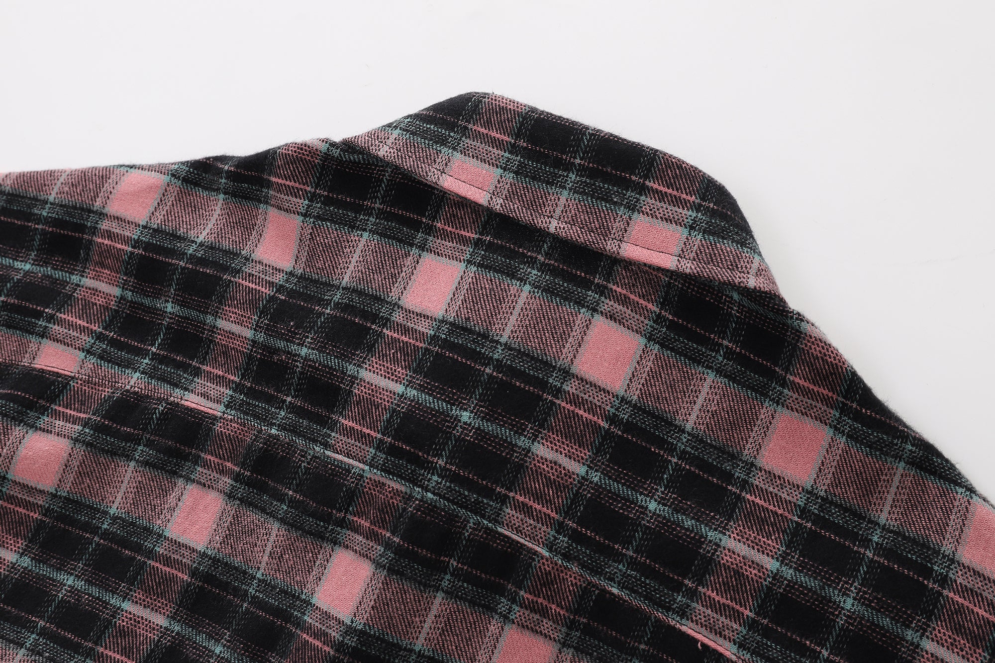 DONOTLOGO Unisex Pink Black Plaid Shirt | Embroidered Detail, Loose Fit | Casual Summer Essential