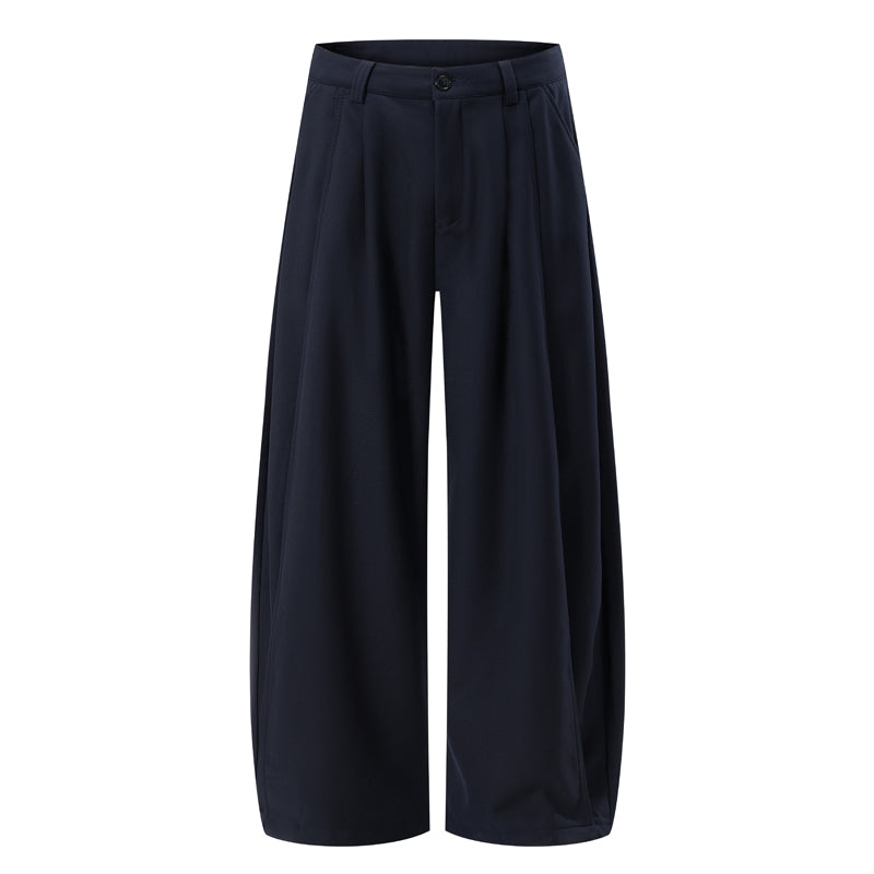 DONOTLOGO Minimalist Black Baggy Suit Pants | Unisex Y2K Wide Leg Trousers | High Street Relaxed Fit Bottoms