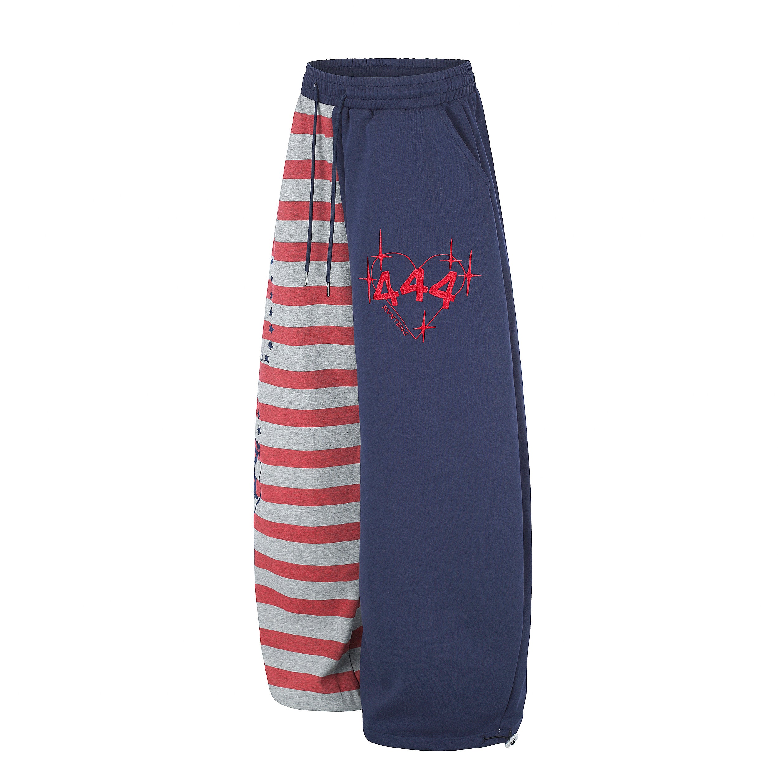 DONOTLOGO Urban Streetwear Collection | Unisex Relaxed Fit Sweatpants | Bold American Flag Motif & Star Pattern with Soft Cotton Blend Fabric
