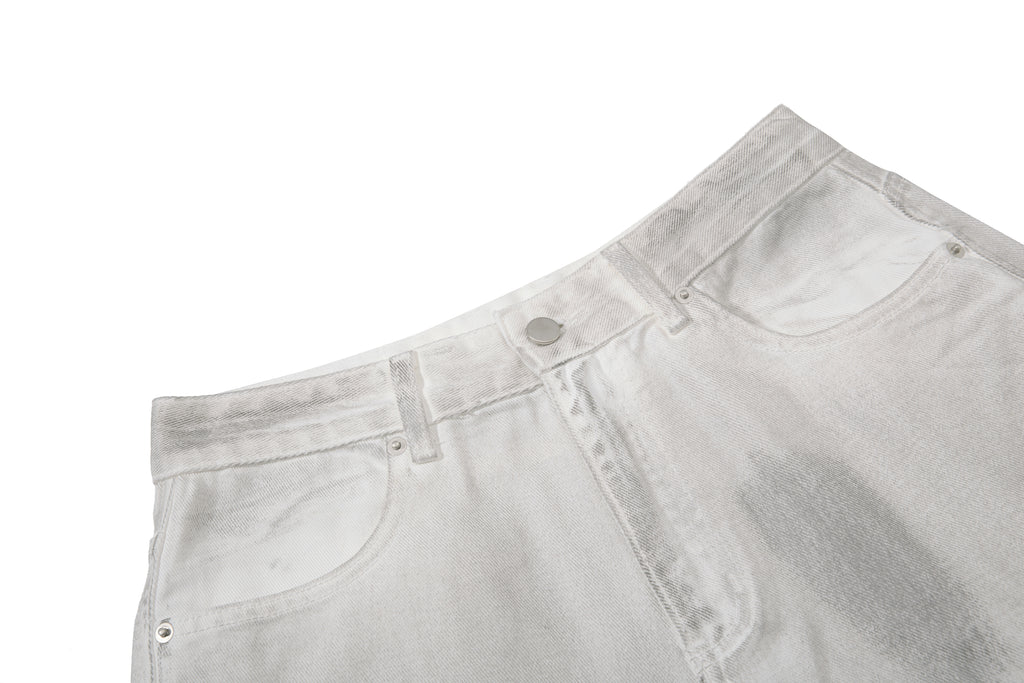 DONOTLOGO Vintage Washed Wide-Leg Denim Shorts | Unisex Baggy Capris | Retro American Style 7/8 Length Jeans