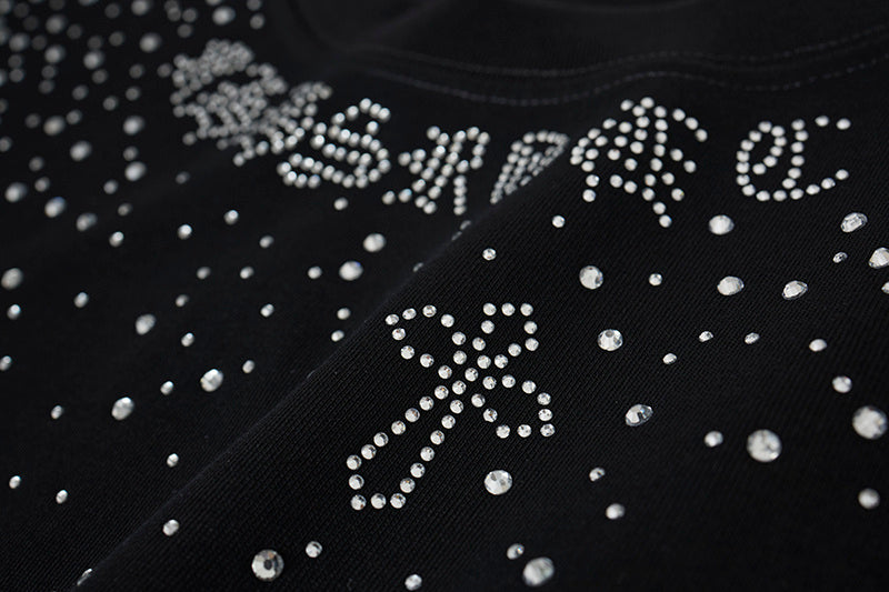 DONOTLOGO Luxury Gothic Stud Vest: Chrome Hearts Inspired Rhinestone Sleeveless T-Shirt for Men