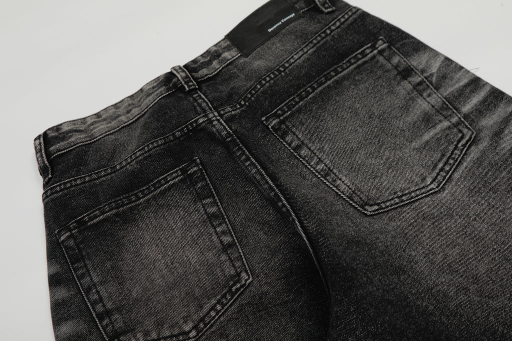 DONOTLOGO Urban Heritage Collection | Unisex Oversized Cat Whisker Denim | Retro Aesthetic High-Rise Wide-Leg Bottoms with Authentic Fade Detail