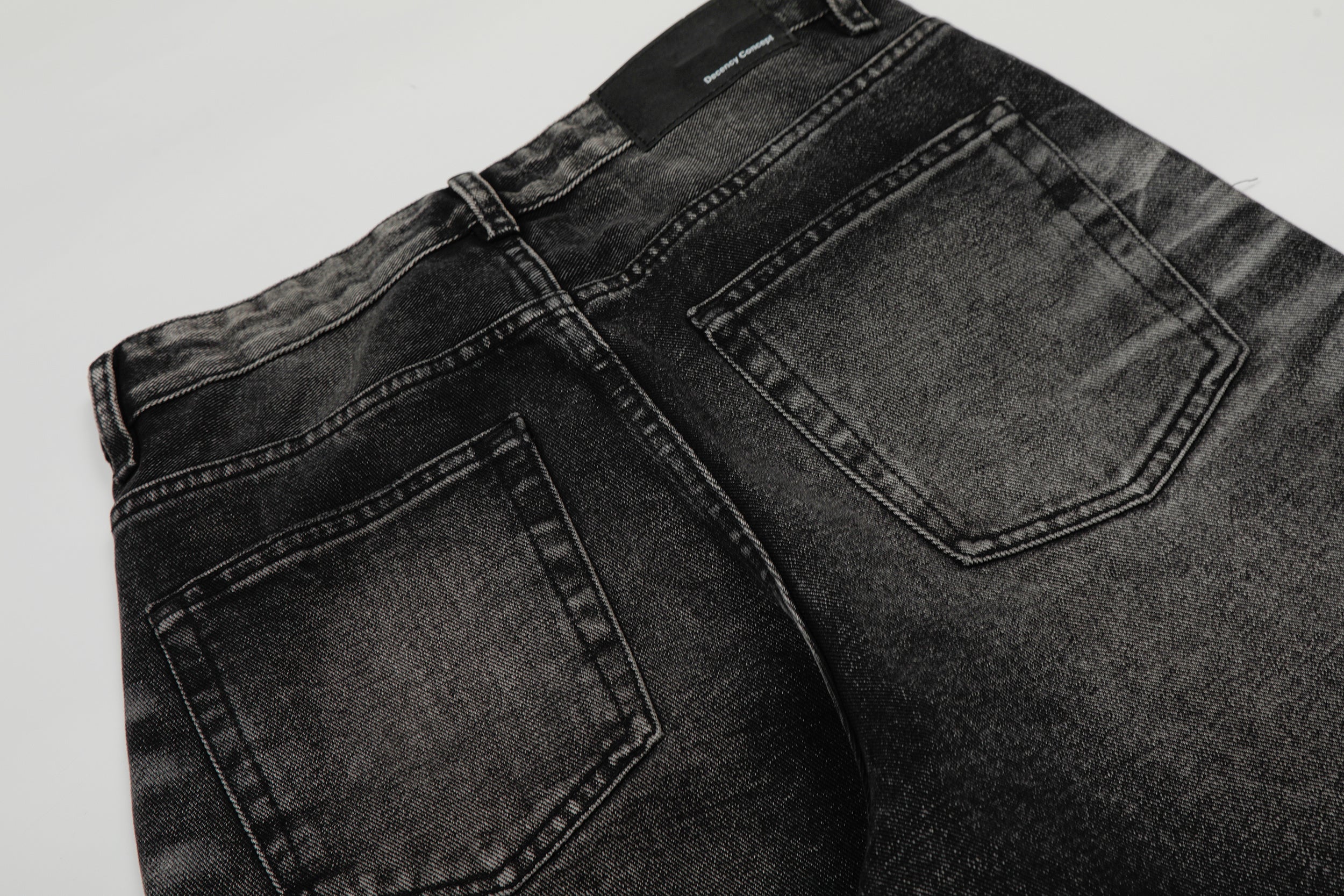 DONOTLOGO Urban Heritage Collection | Unisex Oversized Cat Whisker Denim | Retro Aesthetic High-Rise Wide-Leg Bottoms with Authentic Fade Detail