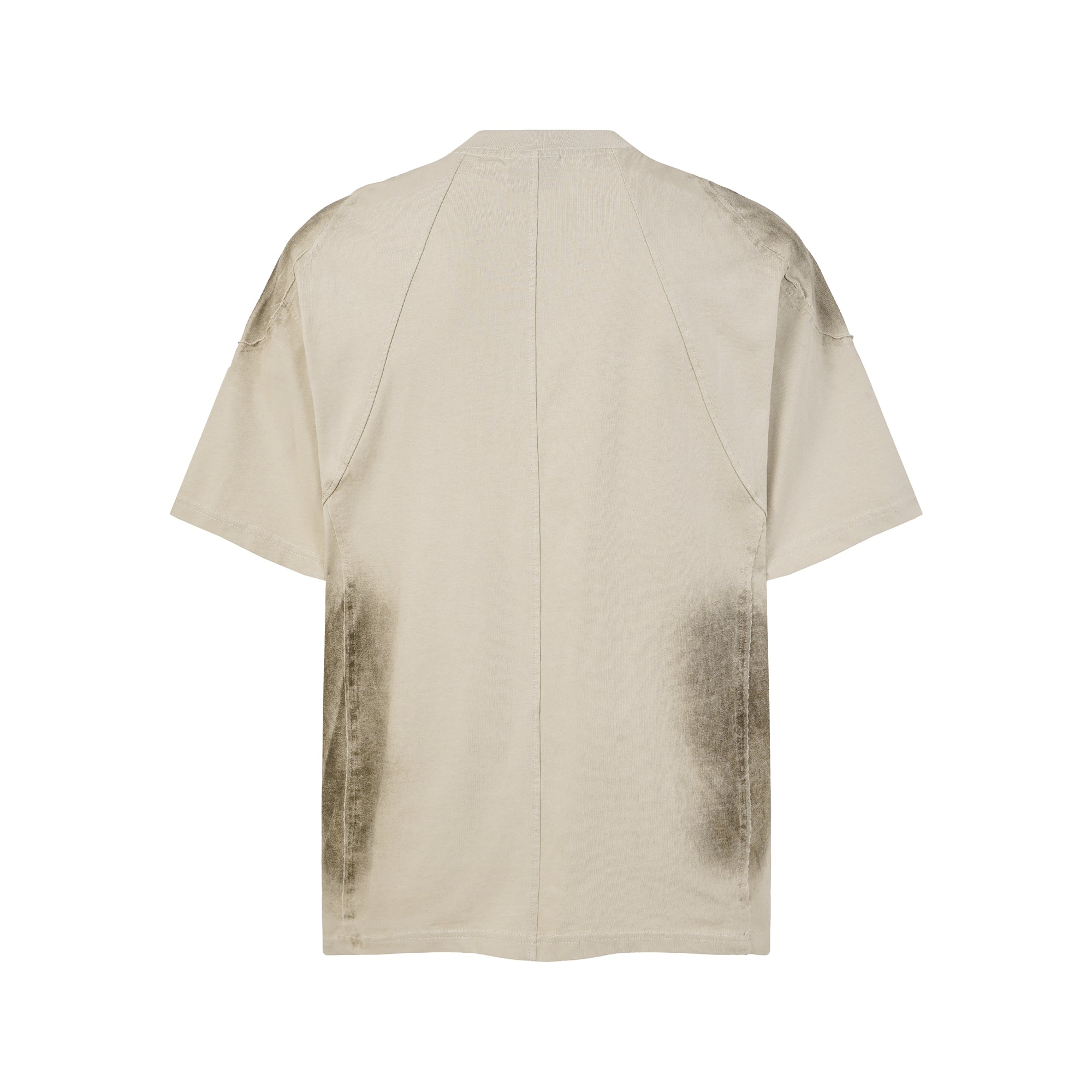 DONOTLOGO Industrial Edge Collection | Unisex Relaxed Fit Deconstructed Tee | Bold Diagonal Rivet Seaming & Faded Wash Finish with Heavyweight Cotton Fabric