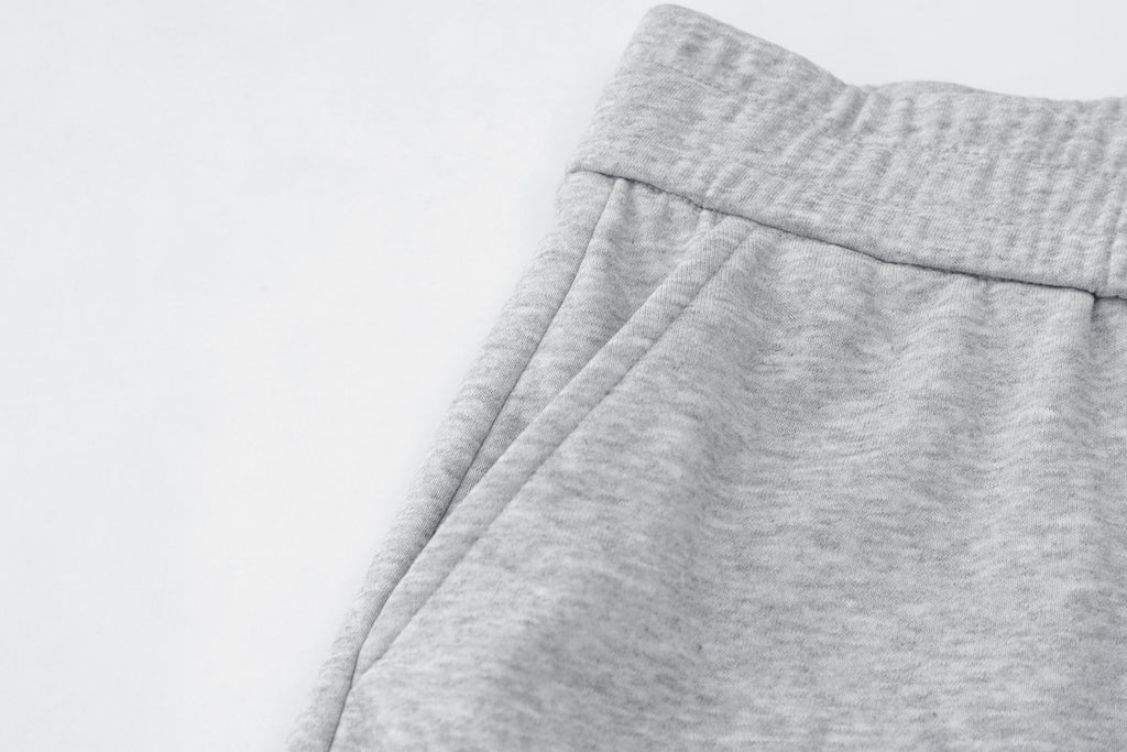 DONOTLOGO Oversized Grey Utility Shorts | Unisex Drawstring Cargo Capris | Streetwear Baggy Sweatshorts with Zipper Detail