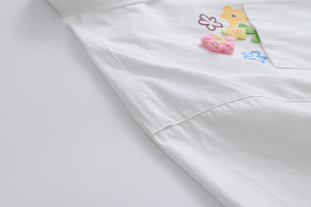 Unisex Floral Embroidered Tee