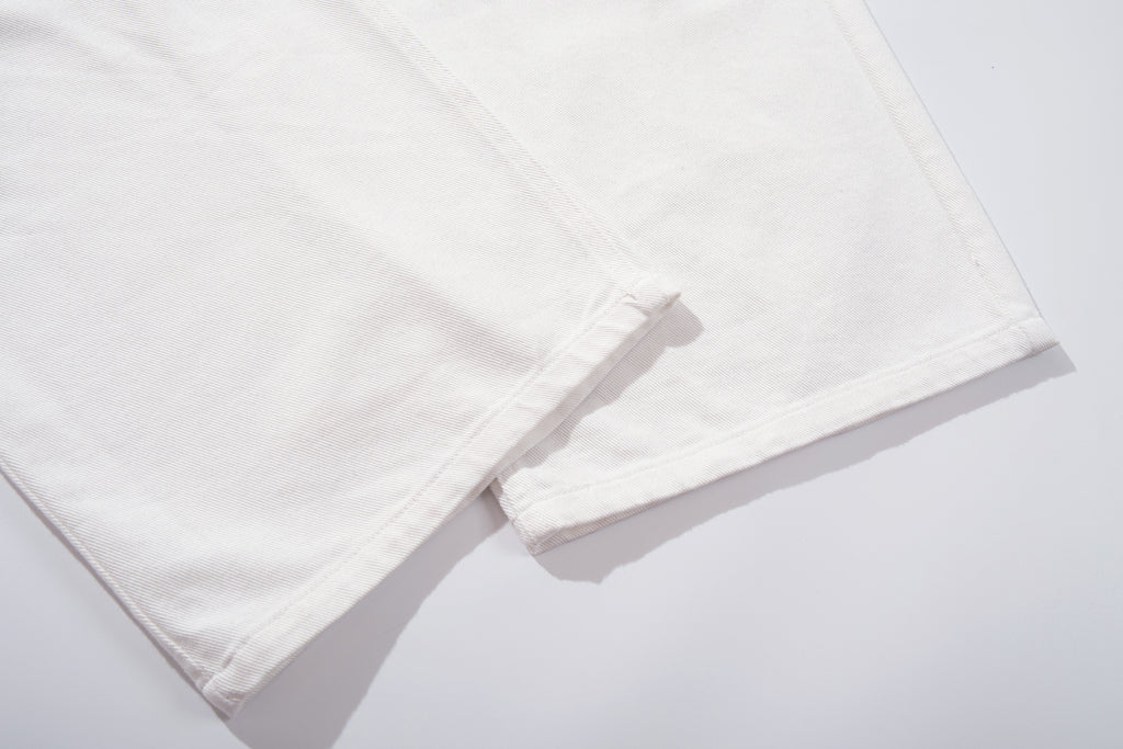 Unisex Hand-Painted White Denim Jeans