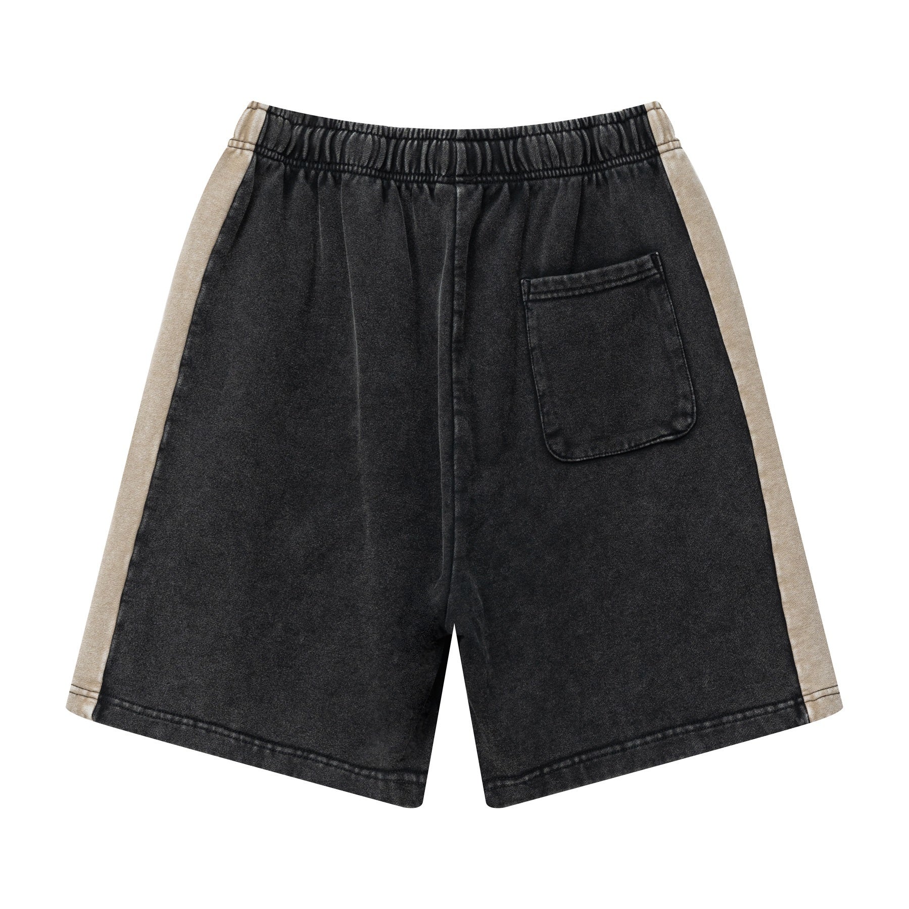 DONOTLOGO Unisex Vintage Colorblock Shorts | Snow-Washed, Side Webbing Detail | Loose Fit Summer Streetwear, 3 Colors