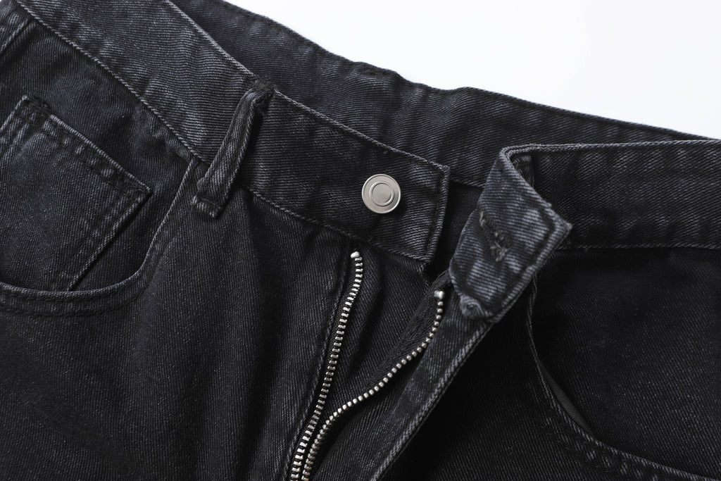 DONOTLOGO Retro Blue Cargo Jean Shorts | Unisex Y2K Wide Leg Denim Shorts with Functional Pockets | High Street Relaxed Fit Bottoms