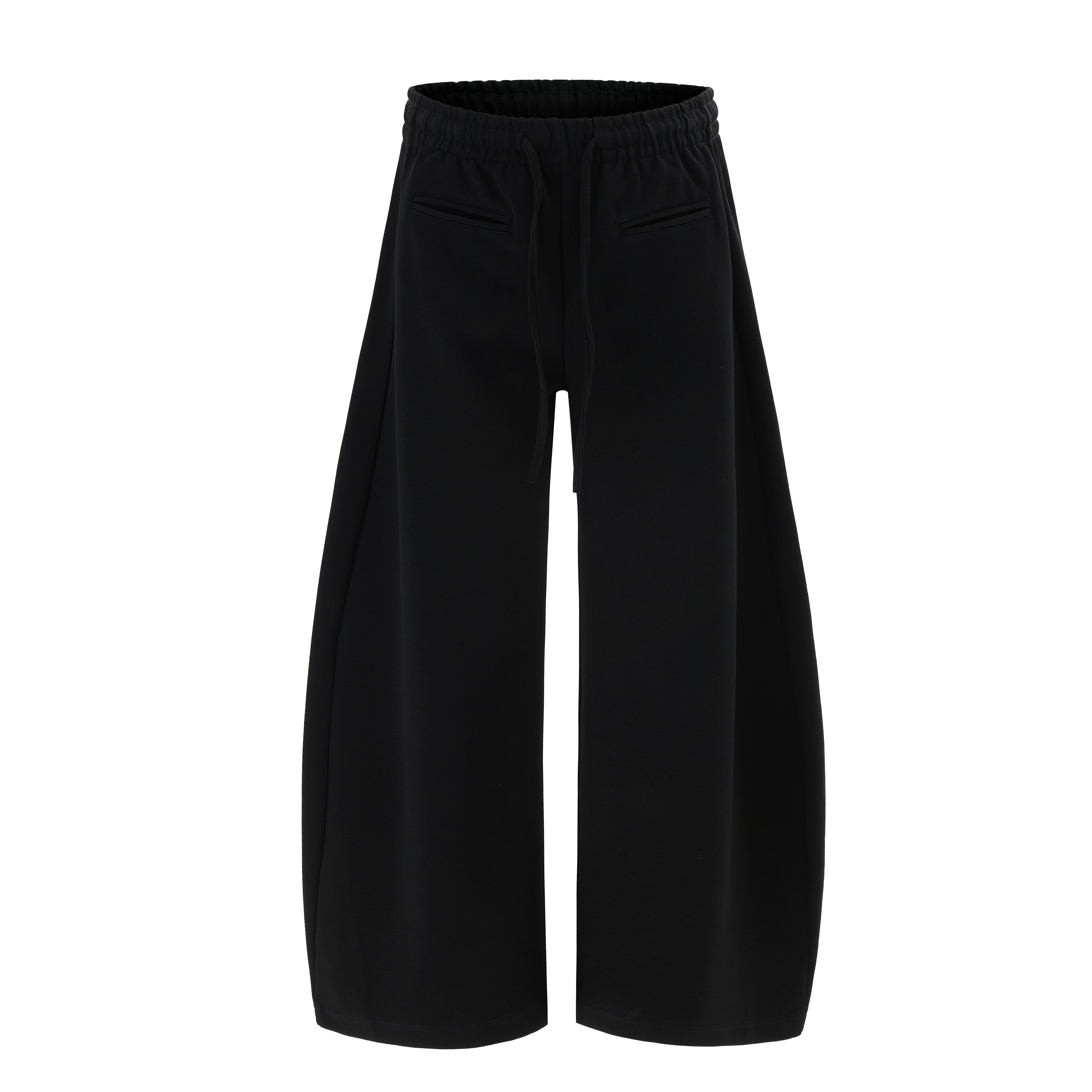 DONOTLOGO Relaxed Fit Wide Leg Sweatpants - Unisex Drawstring Lounge Joggers - Minimalist Streetwear Casual Pants