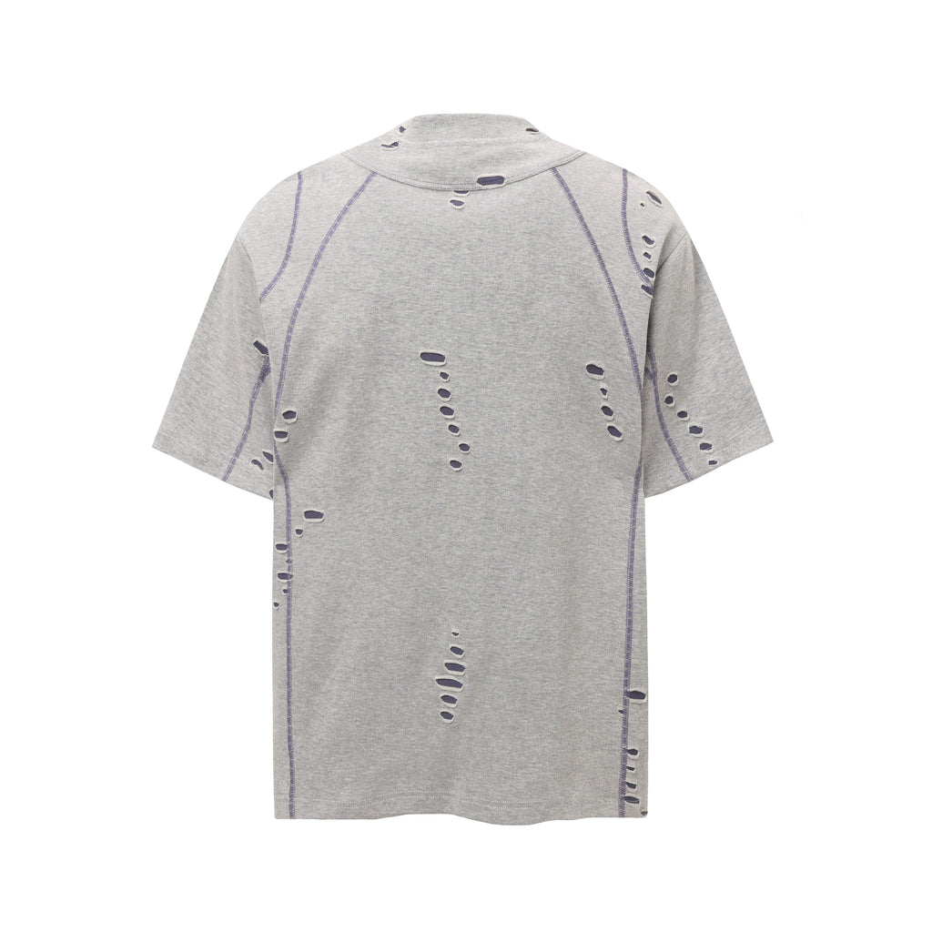 DONOTLOGO Urban Decay Collection | Unisex Relaxed Fit Tee | Bold Ripped Motif & Contrast Seam Detail with Soft Cotton Fabric