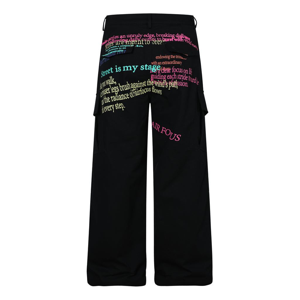 Unisex Letter Print Pants