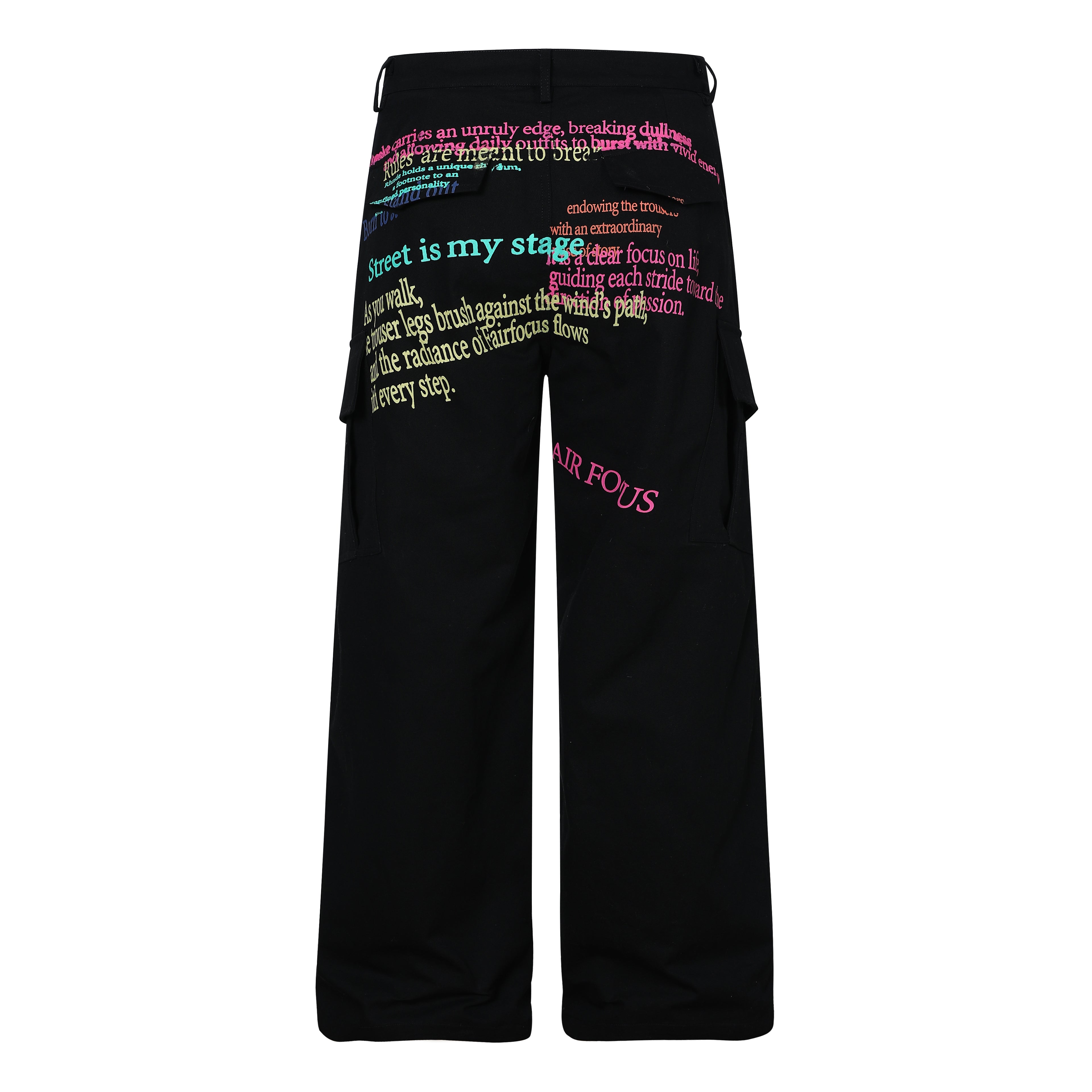 Unisex Letter Print Pants