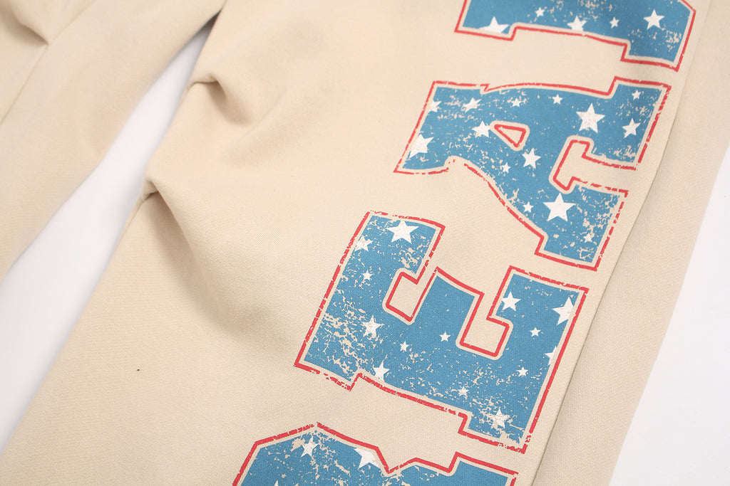 Unisex High-Waist Loose-Fit Fleece Sweatpants