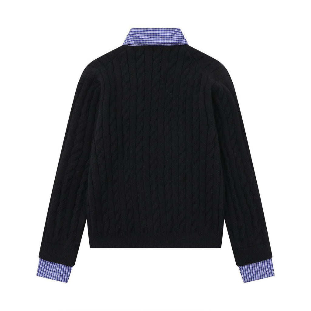 Unisex Vintage Layered-Look Sweater