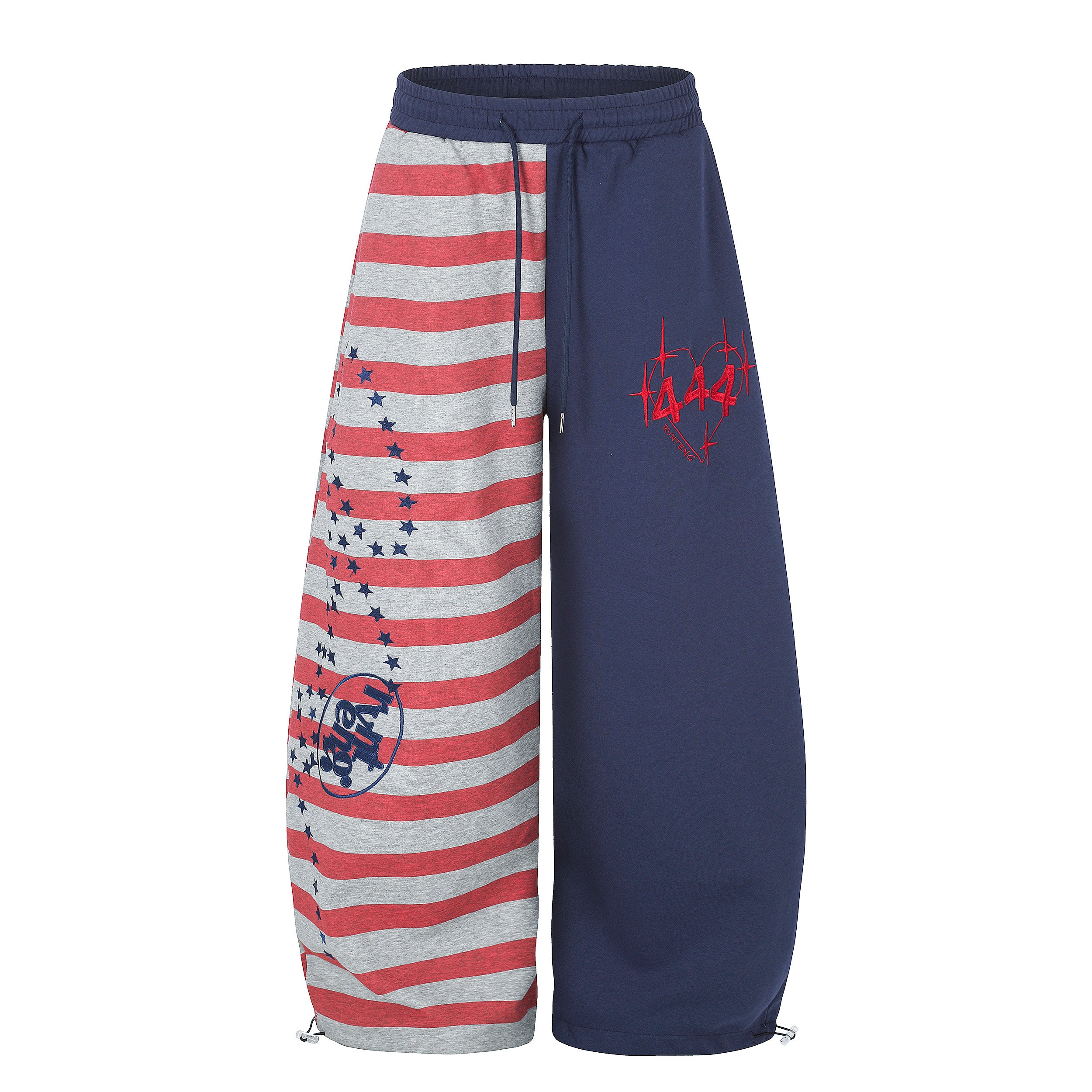 DONOTLOGO Urban Streetwear Collection | Unisex Relaxed Fit Sweatpants | Bold American Flag Motif & Star Pattern with Soft Cotton Blend Fabric