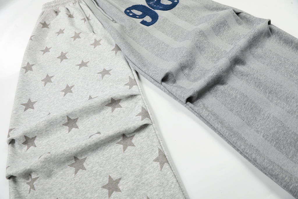 DONOTLOGO Urban Streetwear Collection | Unisex Relaxed Fit Sweatpants | Bold Star Motif & '96' Script with Asymmetric Silhouette and Breathable Fabric